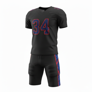 Short de football américain personnalisé 100% polyester sublimé, respirant, uniforme de jeu avec logo frontal, tailles plus grandes disponibles - Product Image 5