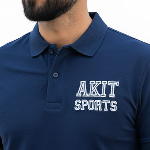 Vente en gros de chemises de golf à manches courtes en coton 100% tricoté solide, séchage rapide, haute qualité, logo brodé personnalisé, pour hommes, décontractées - Product Image 4