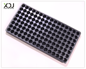 Taiwan 128-Cell Recyclable PS Plastic <b>Seed</b> <b>Tray</b> Industrial Nursery Garden Box Convenient Embossing Design Made Recycled - Product Image 1