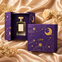 Boîte cadeau magnétique à double ouverture en carton rigide avec impression UV dorée personnalisée