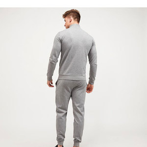 Ensemble survêtement jogging pour homme en molleton 100% coton avec logo personnalisé, impression numérique, sweat-shirt à capuche zippé et pantalon pattes d'éléphant - Product Image 4