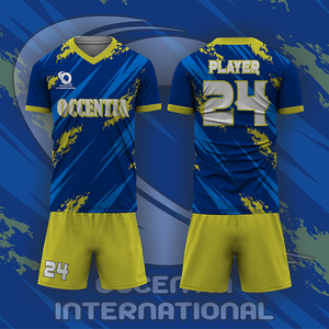 Ensemble d'uniformes de football personnalisés à manches courtes, 100 % polyester, légers et respirants, unisexe – Offre très demandée - Product Image 2