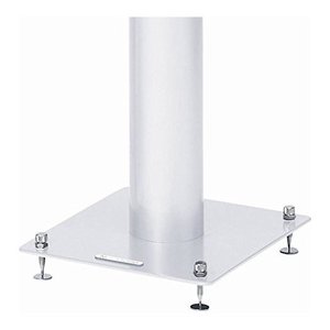 STYLUM 1 White 50cm <b>Floor</b> Speaker Stand Plastic and Steel Loudspeaker <b>Accessories</b> with Box Packaging - Product Image 2