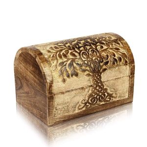 Caja de Madera Maciza con Diseño de Árbol de la Vida |   Acabado Premium |   Venta al por Mayor Directa de Fábrica - Product Image 1