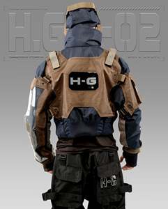 Hholy เสื้อแจ็คเก็ตแฟชั่นสำหรับผู้ชาย, เสื้อครอปท็อปคาร์โก้มีหลายกระเป๋าเสื้อแจ็คเก็ตผู้ชายสไตล์นินจา - Product Image 4