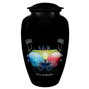 Football pour toujours dans nos coeurs Urne de crémation pour adultes Option couronne d'hommage - Product Image 2