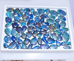 อัญมณี Azurite ธรรมชาติที่สวยงามอัญมณีหลวมขายส่งรูปร่างผสมและพลอย Azurite ขัดธรรมชาติสำหรับทำเครื่องประดับ - Product Image 4