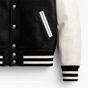 New Wholesale Mens Varsity <b>Jacket</b> PU Leather <b>Waterproof</b> Full Sleeve University College Mens Varsity <b>Jacket</b> With Pocket - Product Image 2