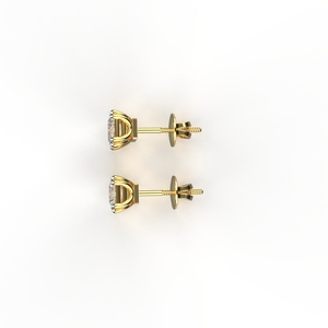 Avarta Jewellery 18k Gold 1 Carat Each <b>Emerald</b> Cut Moissanite <b>Stud</b> Earrings - Product Image 4