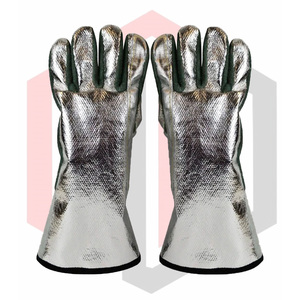 Gants de soudage à double face populaires de haute qualité, résistants à la chaleur, antistatiques, résistants à la déchirure, 11 oz, 16 pouces, sans poudre - Product Image 4