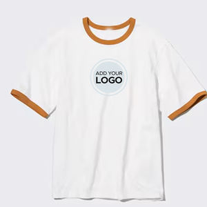 T-shirts en coton pour hommes avec logo personnalisé T-shirt unisexe à manches courtes surdimensionné - Product Image 4