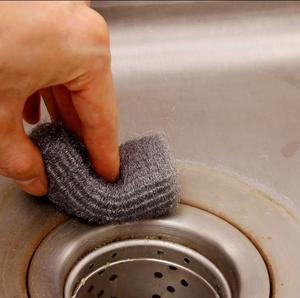 Cleando Paquete de 24 estropajos de lana de acero precortados Depurador en espiral de acero inoxidable para limpieza de cocina - Product Image 2