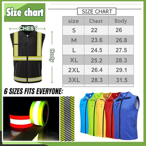 Vêtements de sécurité réfléchissants Haute visibilité Veste de sécurité ignifuge en polyester Vêtements de travail Uniformes Unisexe Sans manches Respirant - Product Image 6