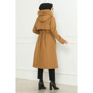 Gabardina Larga con Capucha Taba 19211 con Cremallera Oculta - Product Image 4