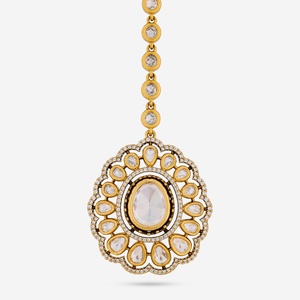 Bijoux authentiques Kundan Tikka, objets de collection culturels - Product Image 4
