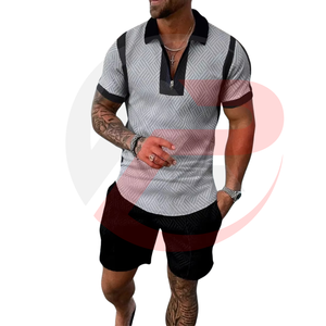 Top trending Short Shirt Chándal Traje de gimnasio disponible con su logotipo personalizado e impresión personalizada - Product Image 1