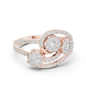 Anillo de Oro Blanco de 14K con Diamante Cultivado en Laboratorio para Mujer |   Compromiso y Boda |   Ropa de Oficina de Lujo en Oro Certificado por IGI |   Nuevo Cultivo - Product Image 2