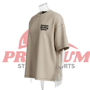 T-shirts surdimensionnés en coton 100% personnalisés en gros pour hommes - T-shirts vierges lourds pour l'impression - Product Image 3