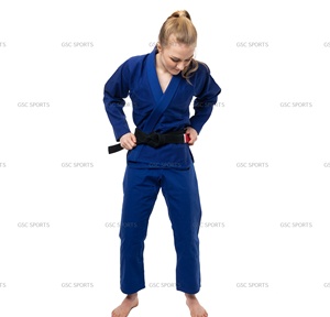 Jiu Jitsu Gi en coton blanc ultra doux pour femmes, vêtements d'arts martiaux de karaté sur mesure pour les matchs de club d'entraînement des filles, Kimono BJJ - Product Image 3