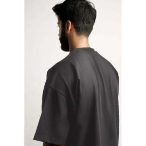 Camiseta T32 Orgánica de Jersey Pesado 230g Color Carbón Hecha de Fibra de Algodón/Bambú con Serigrafía de Algodón Puro - Product Image 3