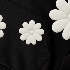 Conjunto Deportivo Unisex con Estampado de Margaritas, Sudadera con Capucha y Pantalones Deportivos de Moda Urbana para Parejas, Conjunto Deportivo de Algodón y Felpa Personalizado para Hombre - Product Image 5