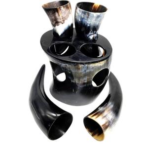 Soporte de tiro de cuerno Natural pulido de buey de alta calidad vikingo lámpara de sal tallada a mano elegante diseño de amor para artesanías naturales de cerveza - Product Image 5