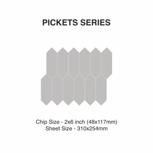 Tuile décorative de conception de piquet de finition mate brillante moderne de 117 millimètres pour le mur gris en acier de luxe FloorTile310x254mm de tuile de porcelaine - Product Image 2