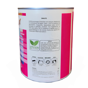 Ecolux 750ml Vernice Acrilica Rossa Ecologica a Base d'Acqua per Legno e Metallo Finitura Lucida - Product Image 2