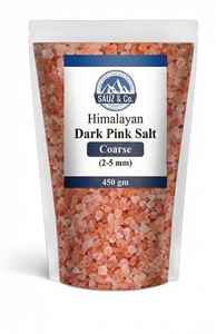 Sel rose de l'Himalaya de qualité supérieure, gros grains, 2-5 mm, sachet autoportant, 400 g, sel de table gourmet, marque Sauz & Co, usine - Product Image 3