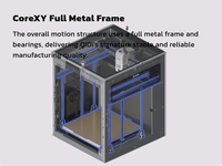 Imprimante 3D QIDI Q2 CoreXY fermée haute vitesse avec hotend 370C, chambre chauffée 65C et nivellement automatique pour matériaux d'ingénierie