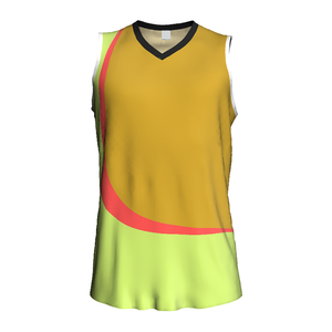 Camiseta de Baloncesto Personalizada con Bloques de Color, sin Mangas, Cuello en V, Absorbe la Humedad, Unisex, para Adultos, Ropa Deportiva con Estampado Sublimado - Product Image 4