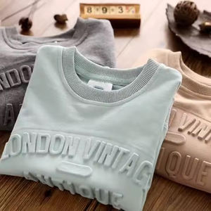 เสื้อฮู้ดลายนูนเสื้อสเวตเตอร์มีฮู้ดลายนูน3D โอเวอร์ไซส์ลายนูนสำหรับชายและหญิง - Product Image 3