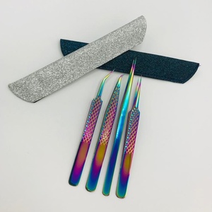 แหนบหนีบขนตาแบบคงทนแหนบปลายสีรุ้งพลาสม่าผลิตตามสั่งแบบมืออาชีพ - Product Image 6