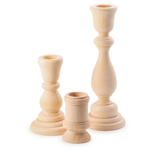 Bougeoir en bois naturel de qualité solide pour mariage, fête, Noël, idées de décoration pour les fêtes de Noël - Product Image 6