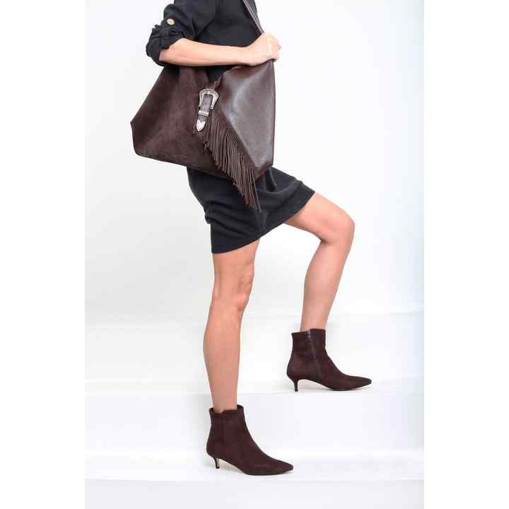 Size 41-43 Brown Boots Short Heeled