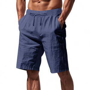 Pantalons décontractés sur mesure pour hommes, vêtements de plage de couleur unie pour l'été personnalisés pour hommes vente en gros, directement de l'usine, shorts en maille pour hommes - Product Image 2