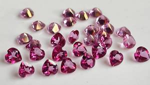 Corazón de topacio Rosa natural facetado Calidad superior 4mm Buena calidad-Corazón de topacio Rosa facetado Calidad superior - Product Image 4