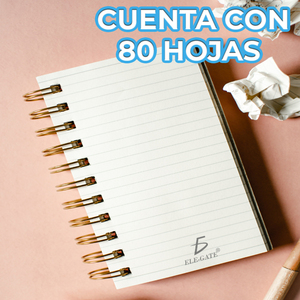Cuaderno A5 de 80 Hojas con Páginas Rayadas, 4 Separadores de Colores, Encuadernado en Espiral, Agenda Estilo Diario con Logotipo Personalizado - Product Image 2