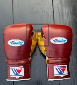 Gants de boxe professionnels en cuir de haute qualité, avec poignées ergonomiques, pour entraînement et sparring, fermeture à lacets, respirants et complets - Product Image 4