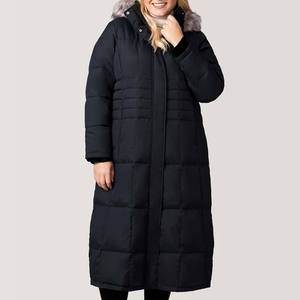 Abrigo Acolchado de Lana para Mujer, con Cuello de Piel, Forro de Cachemira, Chaqueta de Invierno Impermeable de Algodón, Venta al por Mayor, Poliéster/Nailon - Product Image 1