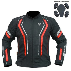 High Quality Men's Motorbike Racing <b>Biker</b> <b>Jacket</b> Waterproof Cordura Textile with Removable Polyester Printed Sportswear OEM - Product Image 1