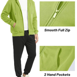 Nueva llegada ajustable sudaderas con capucha de invierno personalizadas para hombres transpirable algodón mezclado cremallera ropa de calle a prueba de viento 300g polar para la venta - Product Image 3