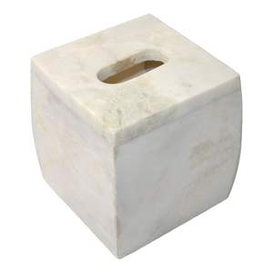 Caja de servilletas de papel tisú de piedra de granito verde hecha a mano India para organizador de mesa de dormitorio y baño - Product Image 3