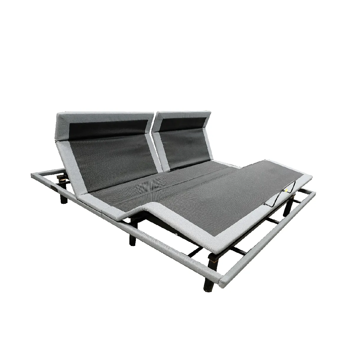Split head adjustable Bed Base Frame with wall hugging with multiple motors(Head Tilt)Massage, Head & Foot Articulation