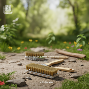 Hand <b>Brush</b> 290mm with 0.35mm Brass Wire Bristles 140mm-3rhg.12 LESSMANN - Product Image 3