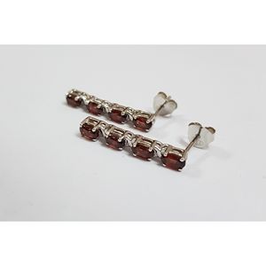 Classic Vintage White Garnet <b>Earrings</b> 18K Gold Plating <b>Stud</b> Hoop Styles Featuring Heart-shaped <b>Opal</b> Diamond Pearl Rose Gold Main - Product Image 2
