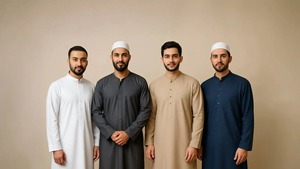 Jubba pour hommes de style koweïtien moderne, de qualité supérieure, vêtements islamiques, robes décontractées pour hommes, Jubba Thobe, faible MOQ - Product Image 2