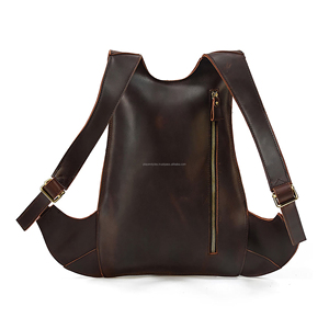 Unisex Cowhide Leather <b>Backpack</b> Customized Logo Premium Laptop Sleeves Casual Office Travel Factory Direct - Product Image 5