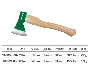 Hache à feu manuelle multifonction en acier au carbone pour camping, avec manche en bois, vente en gros pour la maison et le jardin - Product Image 4