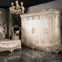 Luxuriöses Europäisches Klassisches Massivholz-Belinda-Softbett Verstellbares Schlafzimmer-Set Handgeschnitzt Anpassbare Farbe Mehrere Größen